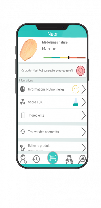 application mobile naor suivi nutritionnel - toxicité